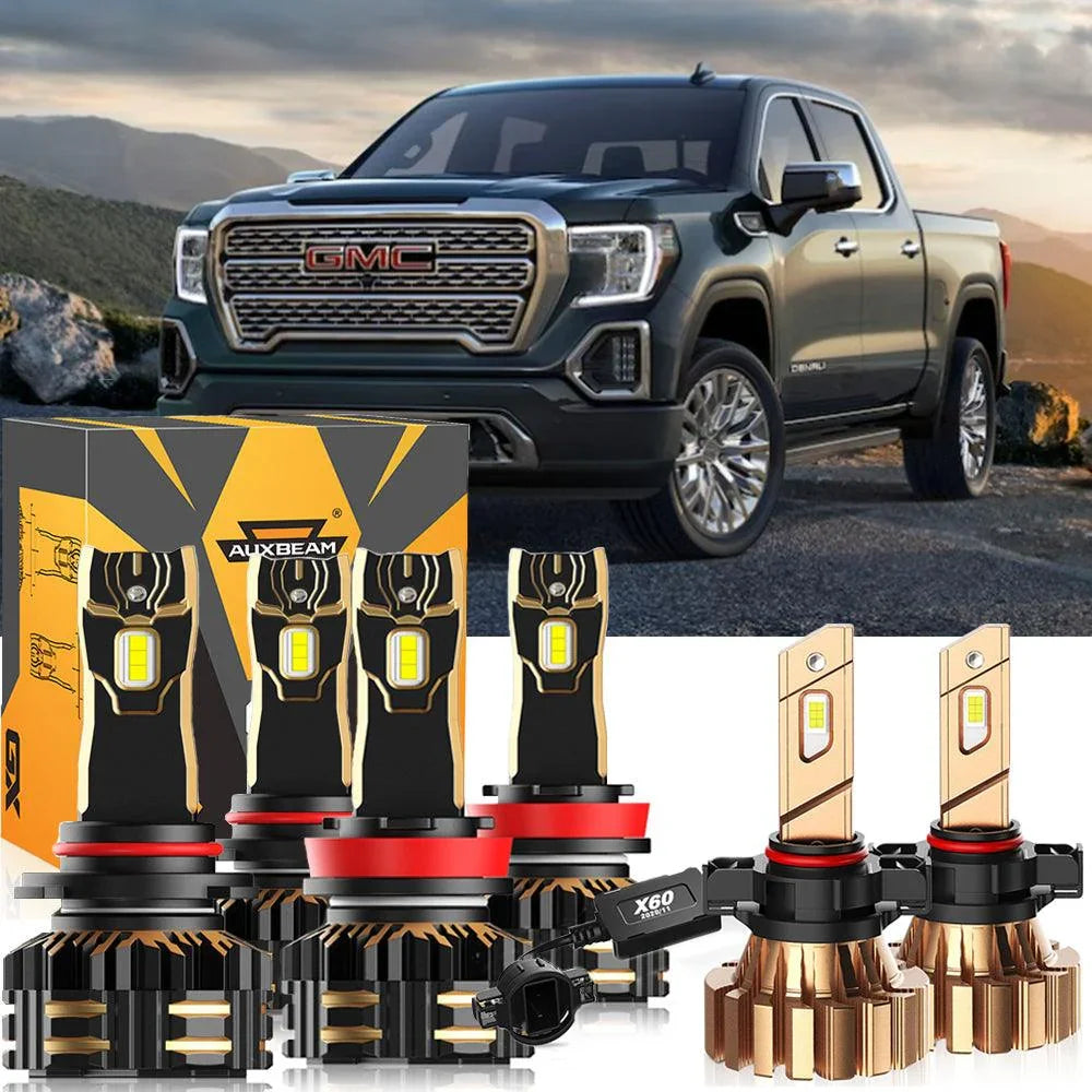 pour 2008-2013 GMC Sierra 1500 9005 H11 Ampoules de phare LED Bundle – vue 20