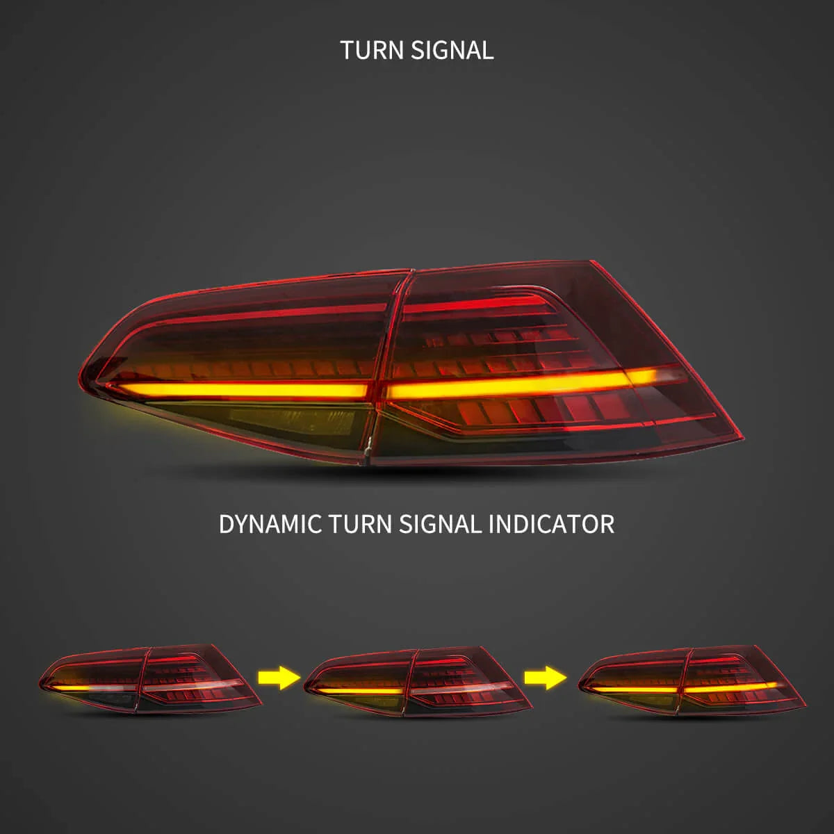 LED bloc de feux arrière avec Sequential clignotant pour 2013-2021 Volkswagen Golf MK7 MK7.5 Hatchback – vue 5