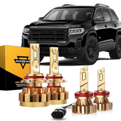 Kit d’ampoules LED feux de route/croisement F-16 Plus série CAN-bus intégré 14 000 lm pour GMC Acadia (avec phares halogènes)