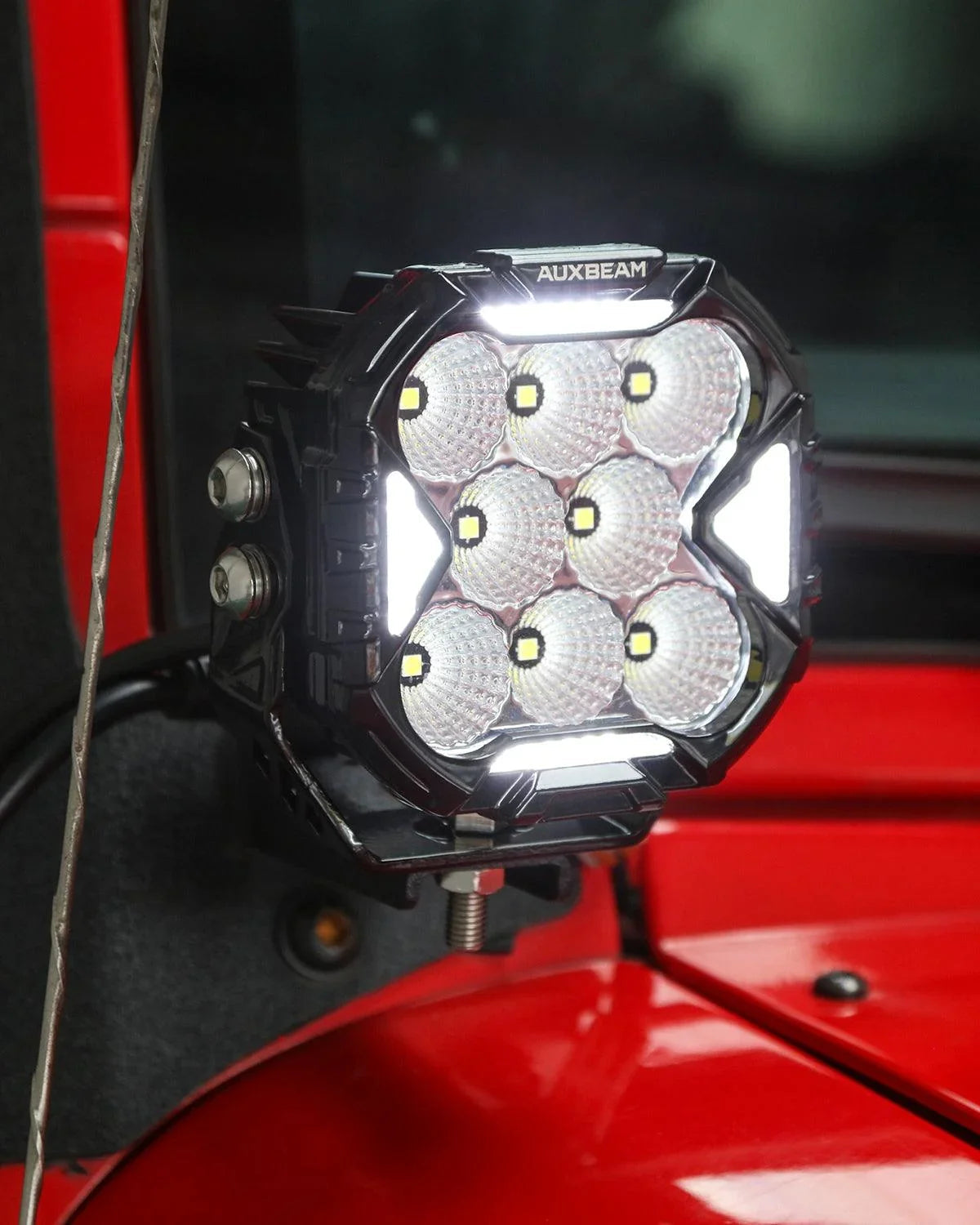 CUBE-Z série 4 Inch Flood Projecteurs LED compacts tout-terrain avec blanc DRL & orange clignotant Lights – vue 3