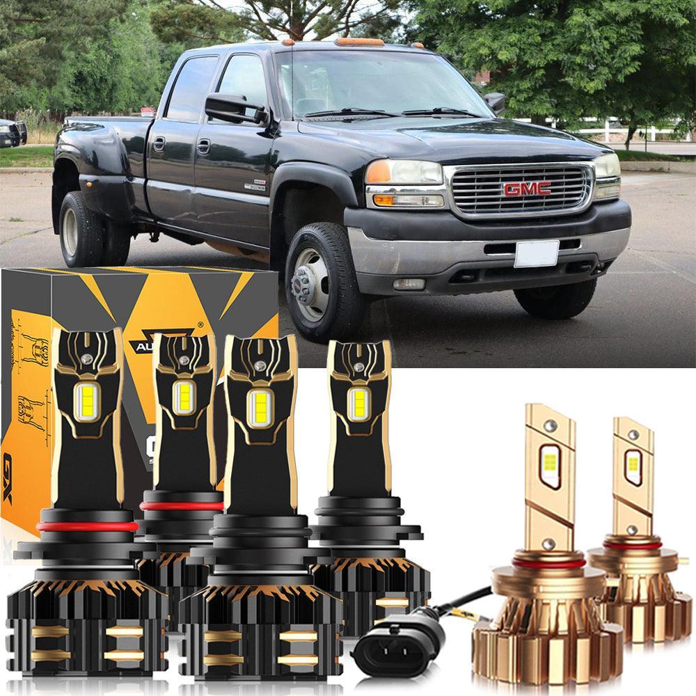 pour 2003-2006 GMC Sierra 3500 9005 9006 Ampoules de phare LED Bundle – vue 22