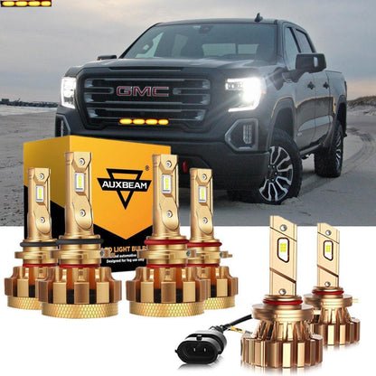Kit d’ampoules LED feux de route/croisement F-16 Plus série CAN-bus intégré 14 000 lm pour GMC Sierra 1500 (Base HT SL SLE