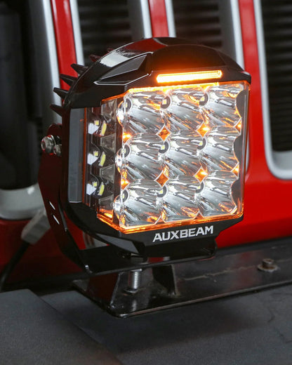 V-MAX série | 7″ 228 W 26 100 lm faisceau combiné éclairage latéral LED rond feux longue portée avec orange