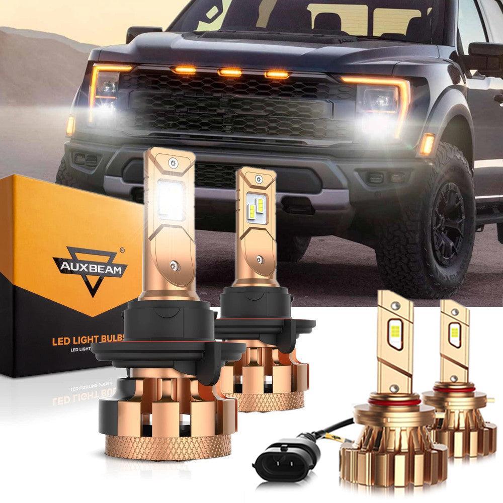 pour FORD F150 F250 F350 F-16 Plus série H13 Built-in Canbus Automotive Grade 14000LM Ampoules LED High Low Beam Bundle – vu…