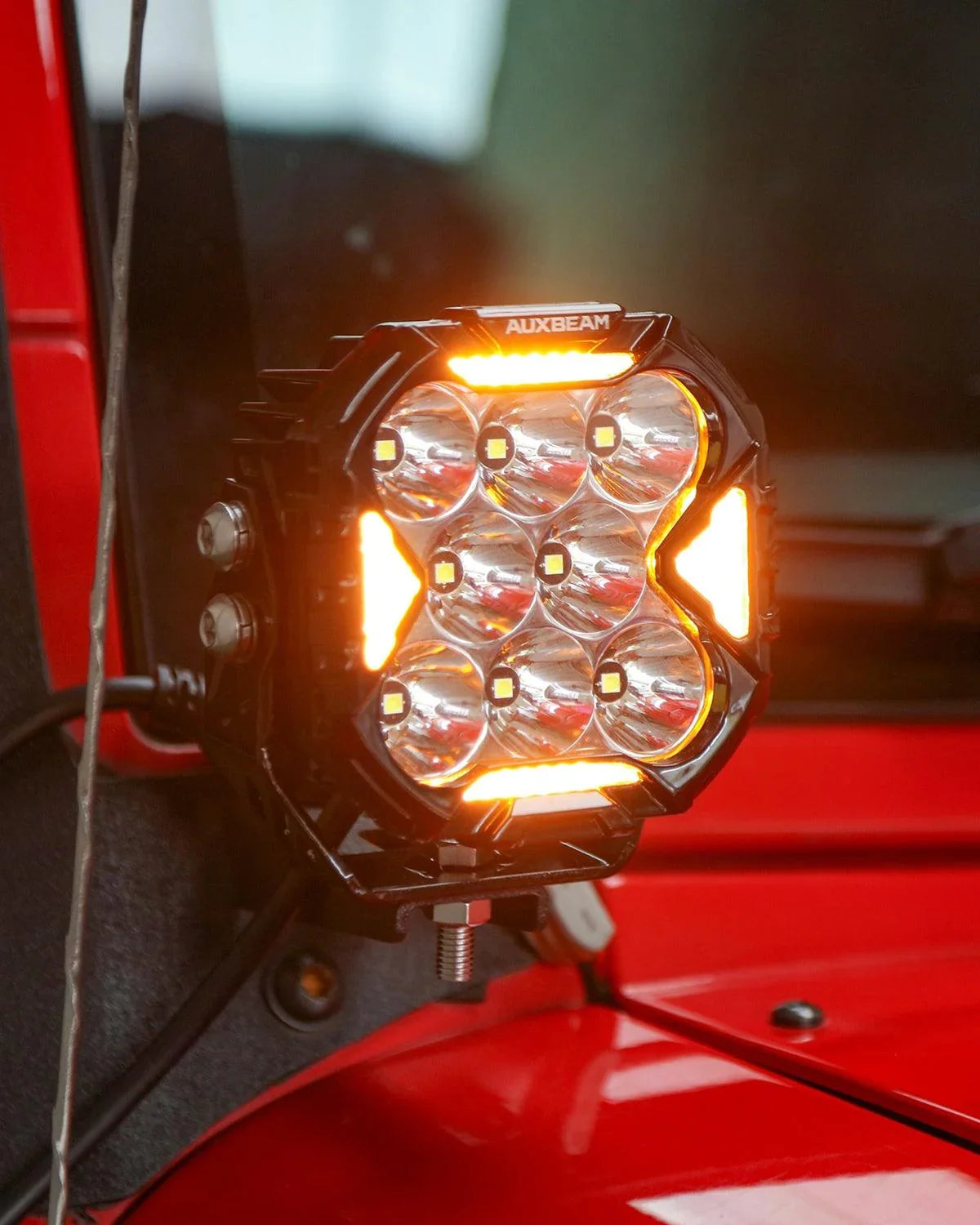 CUBE-Z série 4 Inch Spot Projecteurs LED compacts tout-terrain avec blanc DRL & orange clignotant Lights – vue 4
