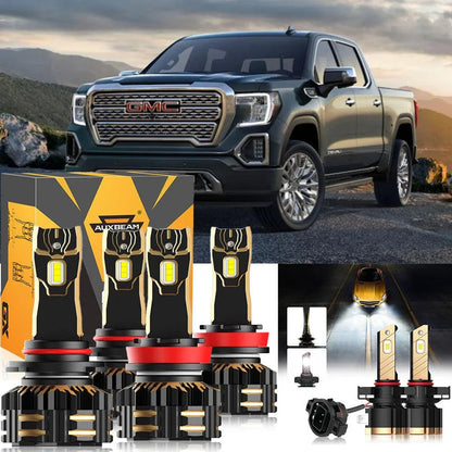 pour 2007 GMC Sierra 1500 9005 H11 Ampoules de phare LED Bundle – NOVADOMIO
