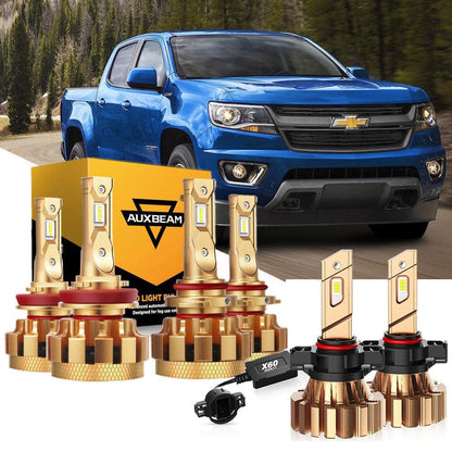 Kit d’ampoules LED feux de route/croisement F-16 Plus série CAN-bus intégré 14 000 lm pour Chevrolet Colorado 2015–2019 – vue