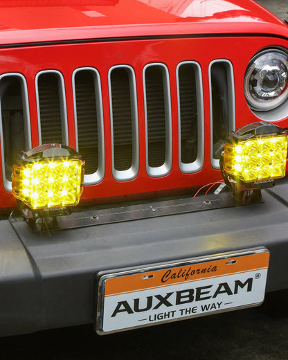 V-MAX série | 7″ 228 W 26 100 lm faisceau combiné éclairage latéral LED rond feux longue portée avec orange