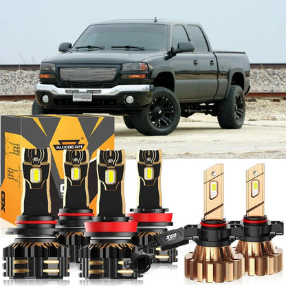pour 2007-2014 GMC Sierra 2500 HD 9005 H11 Ampoules de phare LED Bundle – vue 21 – NOVADOMIO