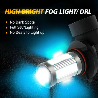9006/HB4 Ampoules LED antibrouillard / DRL 50W 4000LM bleu glacier 33LED série – 2 ampoules – vue 5 – NOVADOMIO