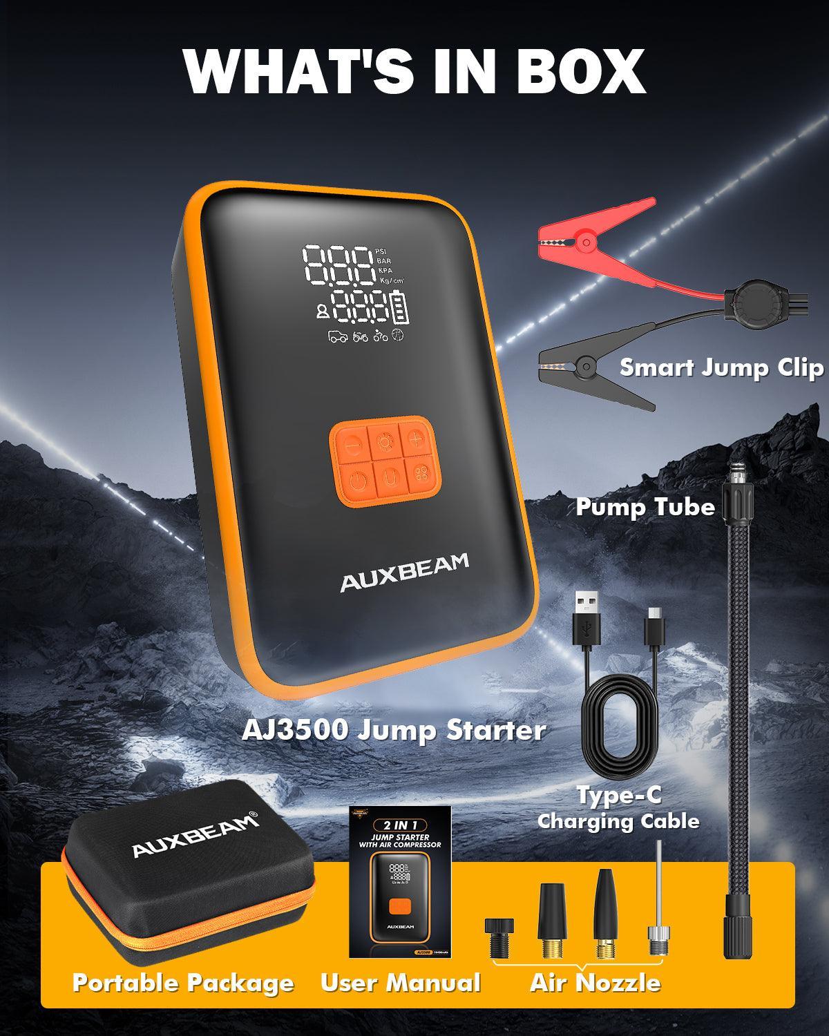 AJ3500 série 3500A Jump Starter avec Air Compressor 120PSI Tire Inflator pour 8L Gas/ 6L Diesel Engine – vue 7