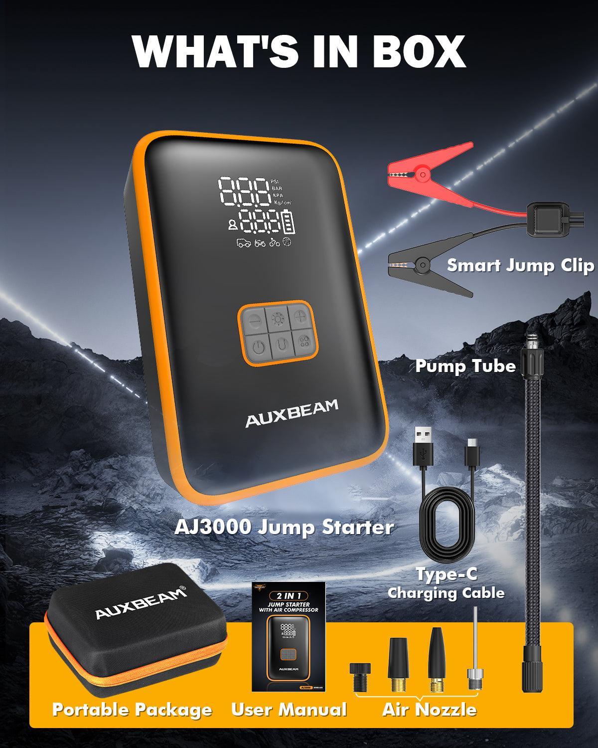 AJ3000 série 3000A Jump Starter avec Air Compressor 120PSI Tire Inflator pour 8L Gas/ 6L Diesel Engine – vue 7