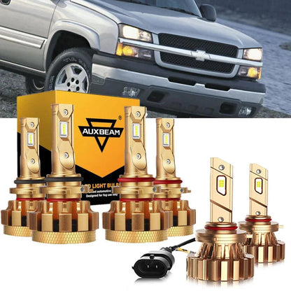 Kit d’ampoules LED feux de route/croisement F-16 Plus série CAN-bus intégré 14 000 lm pour Chevrolet Silverado 2500 2003–2004