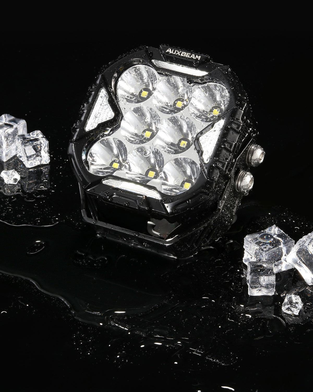 CUBE-Z série 4 Inch Spot Projecteurs LED compacts tout-terrain avec blanc DRL & orange clignotant Lights – vue 7