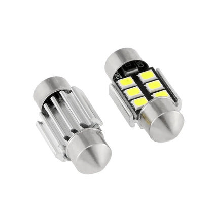 31 mm DE3175 DE3021 DE3022 1.22″ Festoon LED intérieur/plafonnier/lecture/éclairage de plaque ampoules 2.7 W 200 LM 6 500 K
