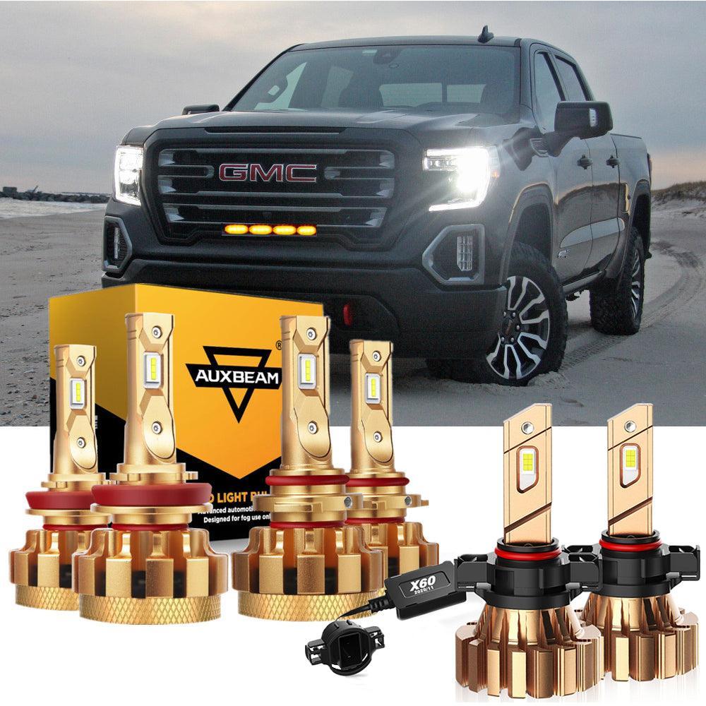 pour 2007-2008 GMC Sierra 1500 (Denali SLE SLT WT) F-16 Plus série Built-in Canbus Automotive Grade 14000LM Ampoules LED Hig…