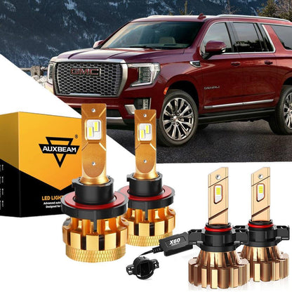 pour 2007-2014 GMC Yukon F-16 Plus série CANbus intégré qualité automobile 14000LM Ampoules LED kit feux de route /