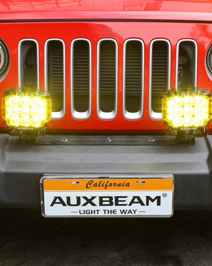 V-MAX série | 7″ 228 W 26 100 lm faisceau combiné éclairage latéral LED carré projecteurs LED compacts avec orange