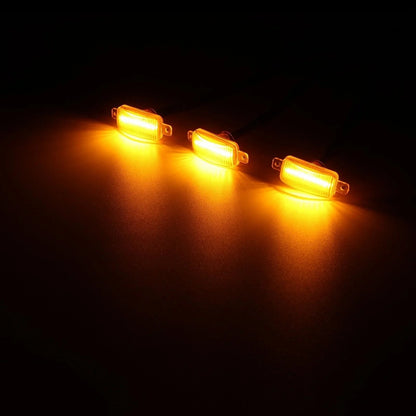 Lot de 3 LED avant feux de calandre style Raptor orange éclairage pour Ford F150 F250 F350 (orange shell/ boîtier fumé) – vue