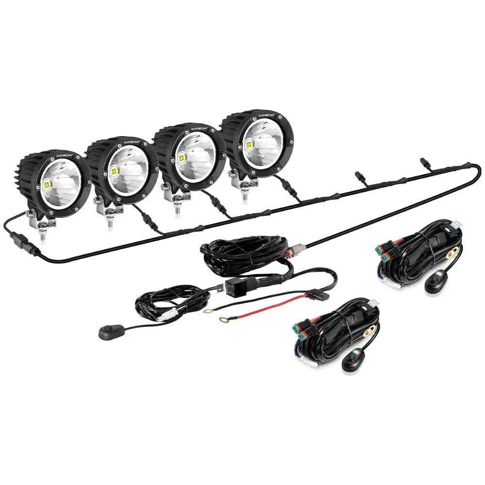 C4 série | 4 Inch 100W Spot Round LED Pods blanc LED Driving Lights – vue 19
