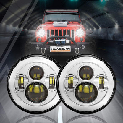 AUXBEAM 7″ LED Halo phare de remplacement pour Jeep Wrangler TJ CJ JK – vue 15 – NOVADOMIO