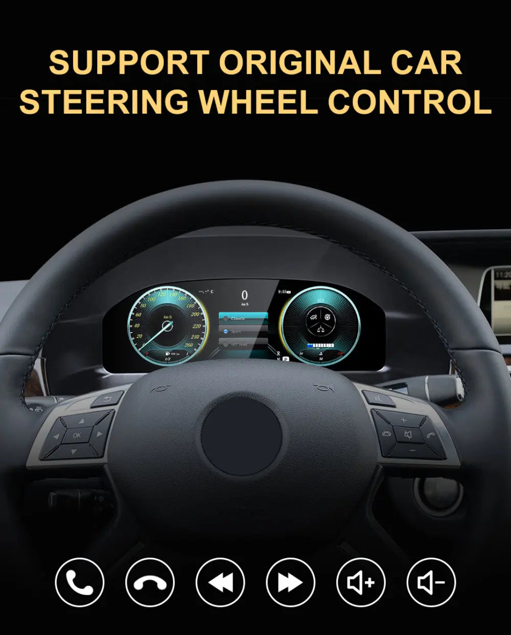 Virtual Cockpit Mercedes-Benz Classe E W212 NTG4.0 / NTG4.5 2010-2015 LCD 12,3″ – NOVADOMIO