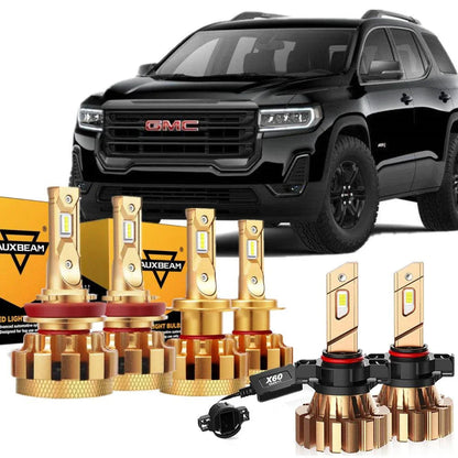 pour 2007-2012 GMC Acadia F-16 Plus série CANbus intégré qualité automobile 14000LM Ampoules LED kit feux de route /