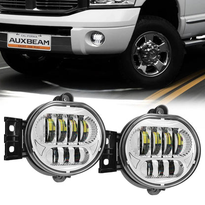 Lot de 2 63 W chromé LED antibrouillard pour Dodge Durango Dodge Ram 1500/2500/3500 – NOVADOMIO