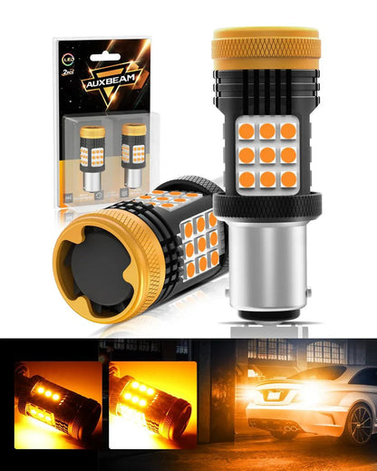 Lot de 2 🆕1157 BAY15D 1156 BA15S BAU15S blanc orange rouge CAN-bus anti-erreur sans hyper-clignotement LED clignotant DRL feu