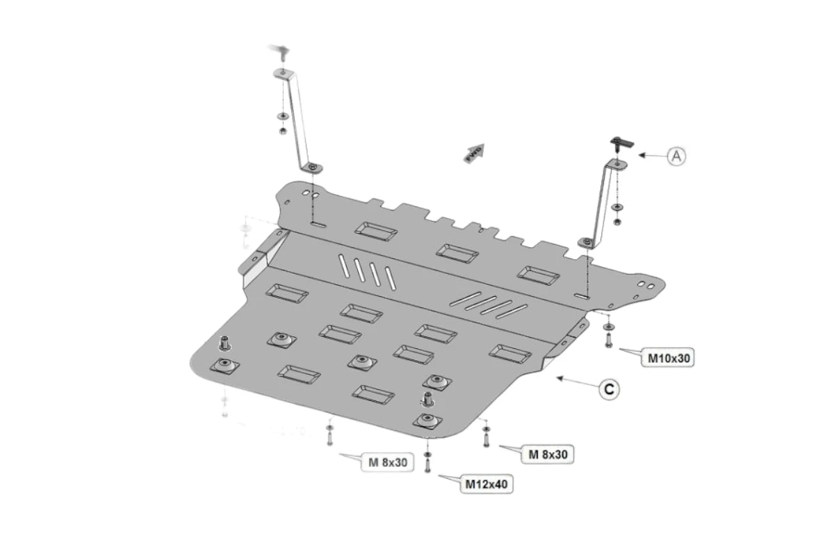 Acier sabot de protection moteur pour volkswagen MK8 plateforme véhicules 2019 2024 – Darkside Developments