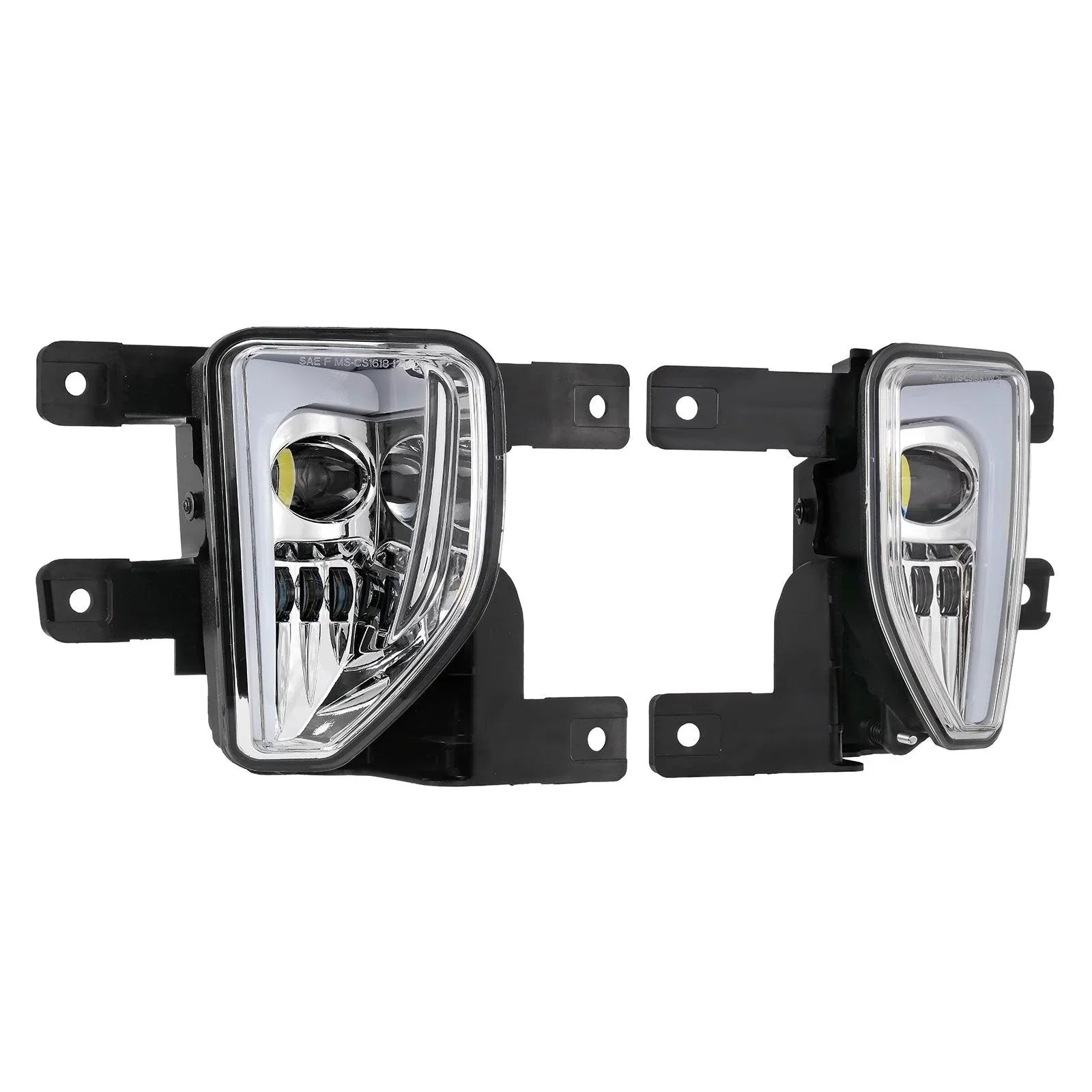 (2pcs/set) 45W DOT Approved LED Fog Lights avec DRL pour 2016-2018 Chevy Silverado 1500 (Chrome) – vue 11