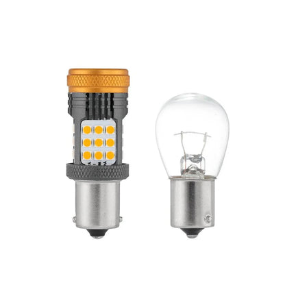 1156 BA15S Ampoules LED pour clignotants avant/arrière et feux latéraux 56 W 600% haute luminosité sans erreur CAN-bus 3 000