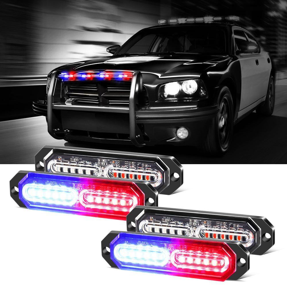 (4PSC/SET) 12LED Emergency Surface Mount Grill feu à éclats pour Trucks Vehicles ATV RV Cars Van