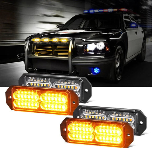 (4PSC/SET) 24LED Emergency Surface Mount Grill feu à éclats pour Trucks Vehicles ATV RV Cars Van