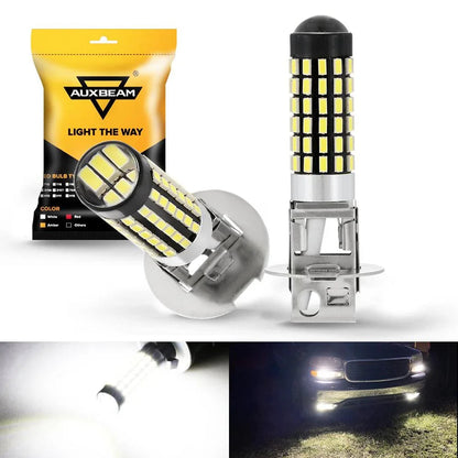 H3 LED antibrouillard/DRL ampoules 6 W 2 000 lm 6 500 K blanc – 2 ampoules – NOVADOMIO