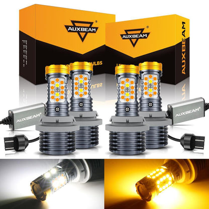 T20 7443 7440 Ampoules LED pour clignotants avant et feux de jour 800% haute luminosité sans erreur CAN-bus bicolore à