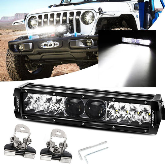 12 Inch 5D-PRO série 22000LM faisceau longue portée Off Road Barres LED+Universal Mounting Brackets Adjustable Pillar Hood