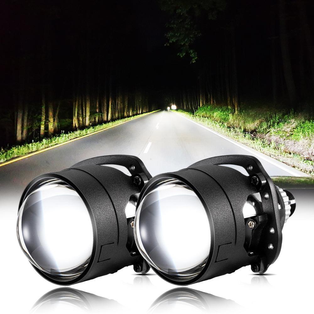 2.5 Inch 80W 6000K Bi-LED Projector Lens Headlight Non-Destructive Installation Projector Lens pour Car | 2PCS/Set – vue 2