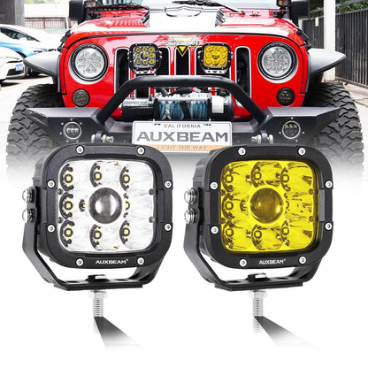 XP-ULTRA série 5 pouces 110W 11000LM blanc/orange Projecteurs LED longue portée Pods Light – NOVADOMIO