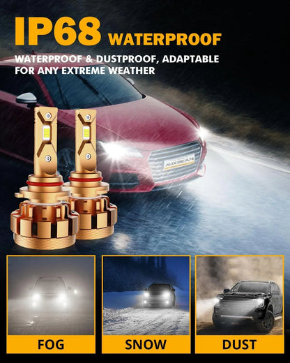 9005 Ampoules de phare LED 70W 18000LM F-16 Plus série Brightest 6000K blanc froid – 2 ampoules – vue 7 – NOVADOMIO