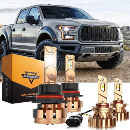 Kit d’ampoules LED feux de route/croisement F-16 Plus série 9007 CAN-bus intégré 14 000 lm pour Ford F350 Super Duty