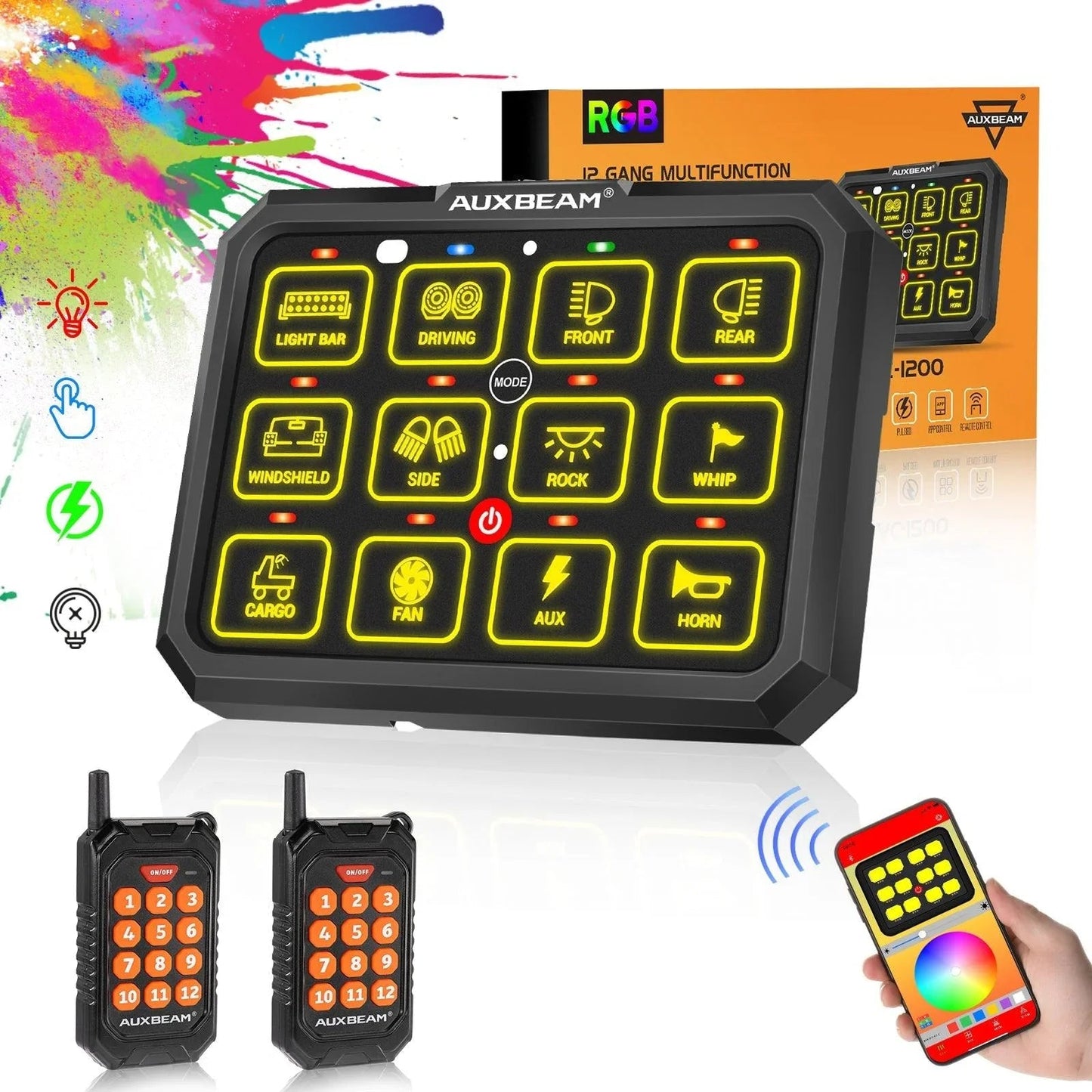 AC série 8/12 voies RGB panneau de commande avec APP&Remote Control, Toggle/ Momentary/ Pulsed Mode Supported – vue 16
