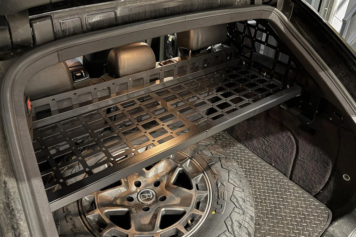 Porsche cayenne 955 957 boot storage molle panneau shelf avec latéral panels – Darkside Developments