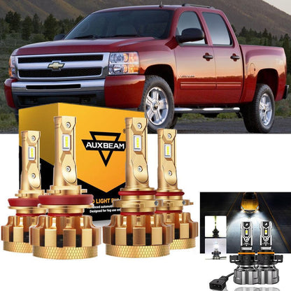 pour 2007-2015 Chevrolet Silverado 1500 F-16 Plus série CANbus intégré qualité automobile 14000LM Ampoules LED kit feux de