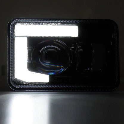 4×6″ DOT optique scellée phares LED avec DRL pour Peterbilt Kenworth Freightinger Ford Chevrolet – vue 4 – NOVADOMIO
