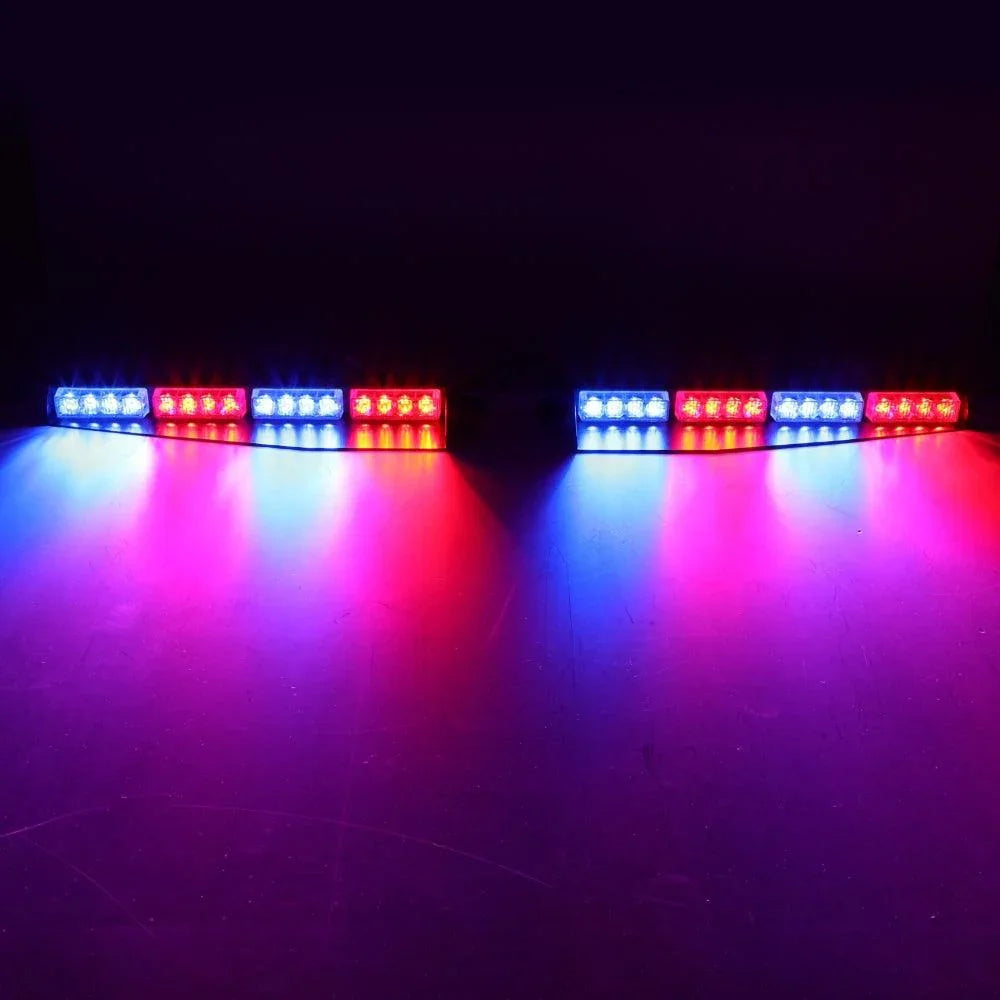 17 Inch Dual Visor Blue&rouge Strobe Barres lumineuses 20 Flashing Patterns avec Controller panneau de commande pour Vehicle…