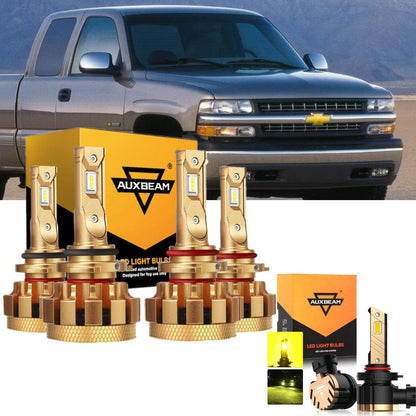 Kit d’ampoules LED feux de route/croisement F-16 Plus série CAN-bus intégré 14 000 lm pour Chevrolet Silverado 1500 2003–2006