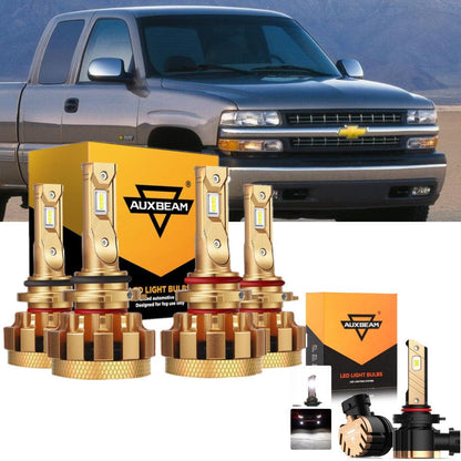Kit d’ampoules LED feux de route/croisement F-16 Plus série CAN-bus intégré 14 000 lm pour Chevrolet Silverado 1500 2003–2006