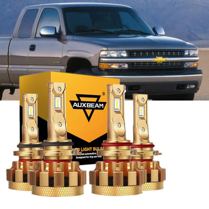 Kit d’ampoules LED feux de route/croisement F-16 Plus série CAN-bus intégré 14 000 lm pour Chevrolet Silverado 1500 2003–2006
