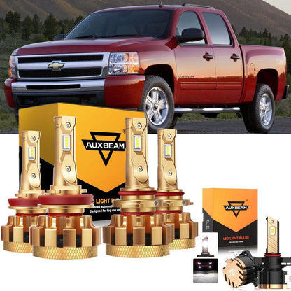 pour 2007-2015 Chevrolet Silverado 1500 F-16 Plus série CANbus intégré qualité automobile 14000LM Ampoules LED kit feux de